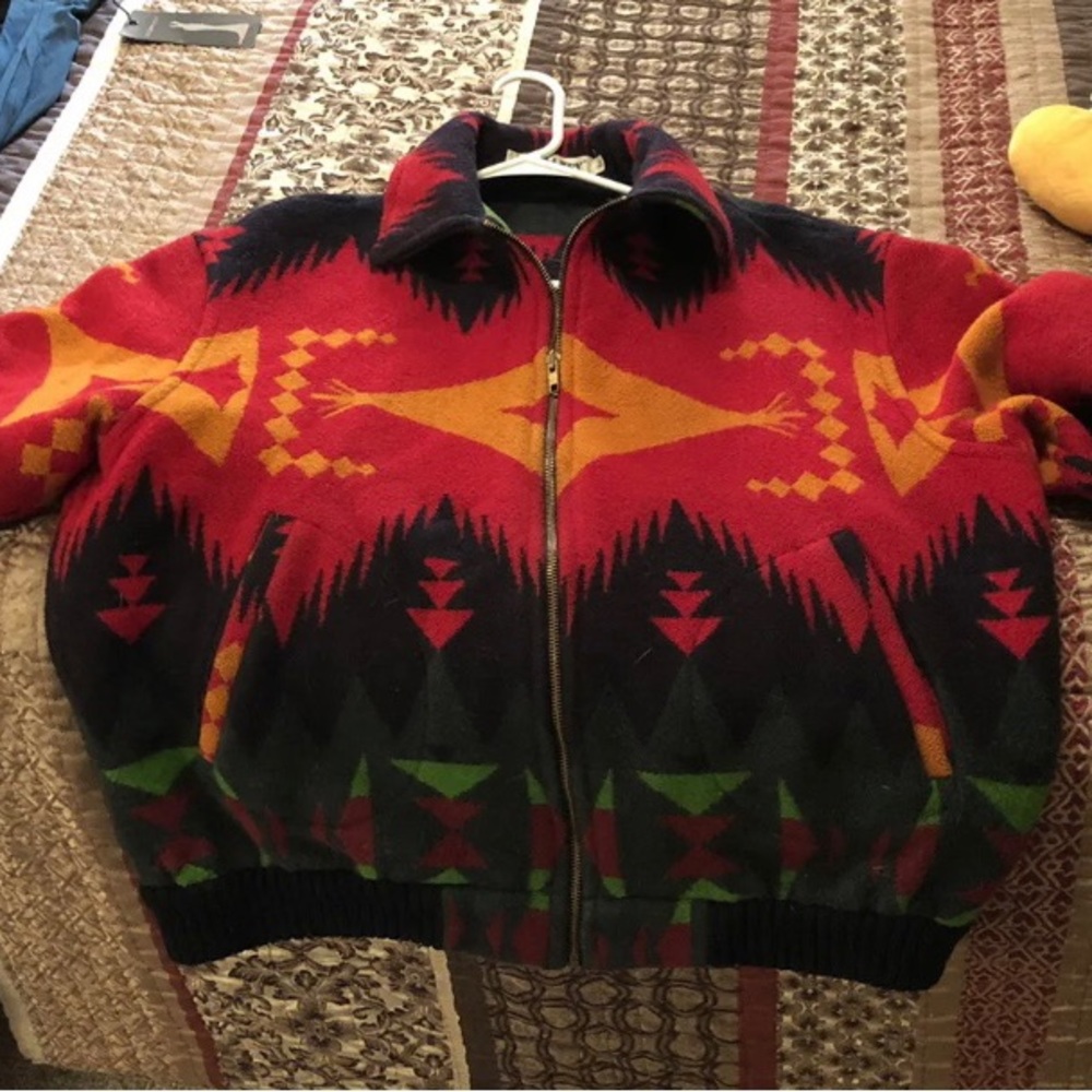 Super cute western wool bomber jacket size large
